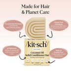 Buy now Kitsch Coconut Oil Conditioner Bar - Hair Conditioner For Women and Men - Deep Moisturizing, Nourishes, Hydrate & Soften Damaged Dry Hair - Silicone, Paraben & Sulfate Free - 2.7 oz at indiglob india