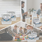 Flushable Wipes Dispenser Compatible with Cottonelle, Wipe Holder for Bathroom with Leak-Proof, Baby Wipes Container Diaper Wipe Dispenser for Home, Office, Cars