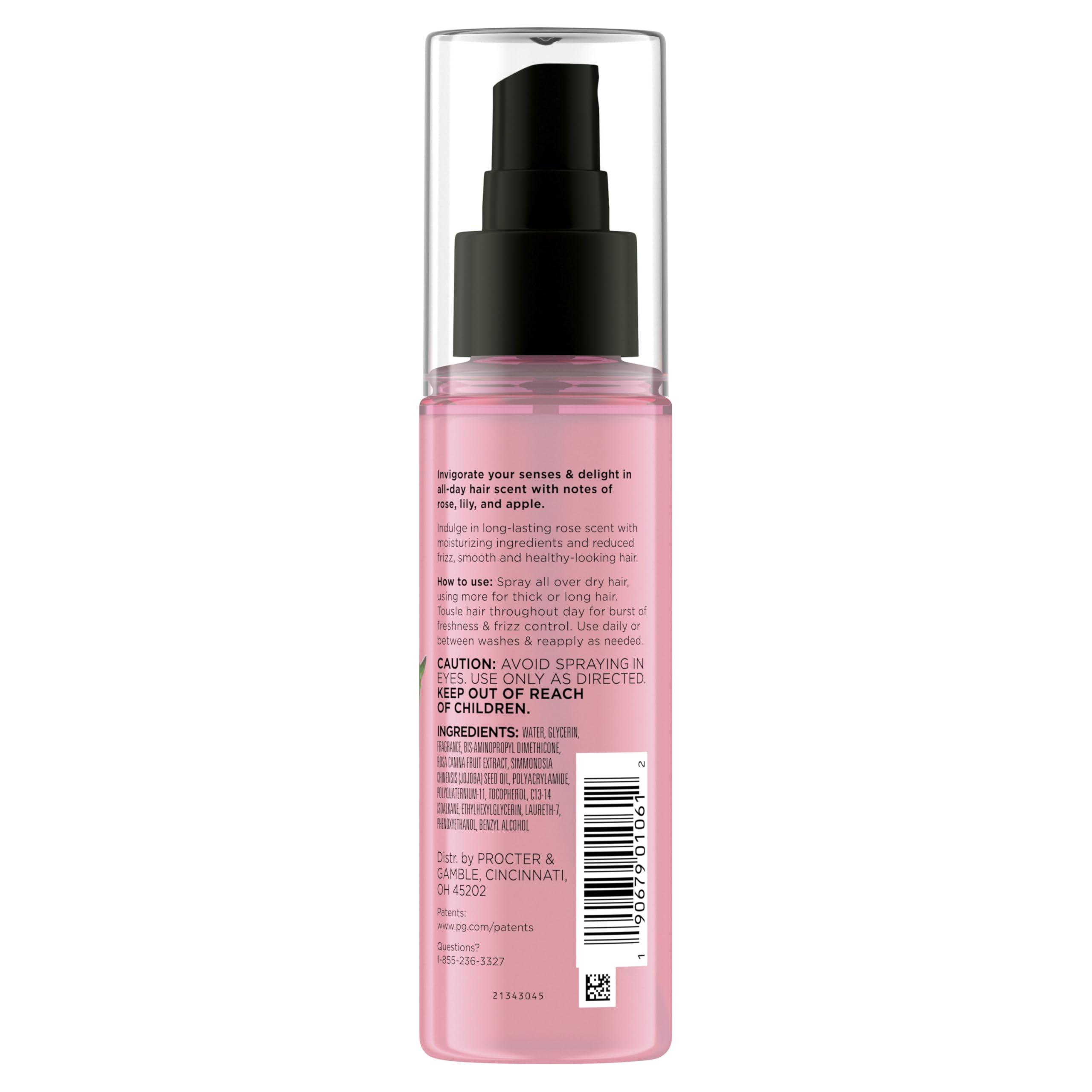 Herbal Essences Hair Perfume for Women, Rose Scent | Hair Mist Fragrance Spray, Frizz Control, 3.2 fl oz, for all Hair Types