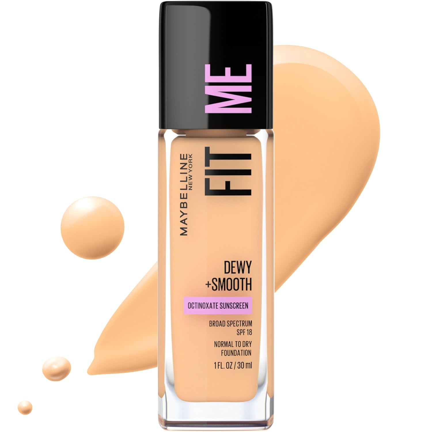 Buy now Maybelline Fit Me Dewy + Smooth Liquid Foundation Makeup, Fair Porcelain, 1 Count (Packaging May Vary) 210 SANDY BEIGE 1 Fl Oz (Pack of 1) at indiglob india
