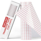 Buy now YRYM HT Clear Vinyl Transfer Paper Tape Roll-12 x 50 FT w/Alignment Grid Application Tape for Silhouette Cameo, Adhesive Vinyl for Decals, Signs, Windows, Stickers at indiglob india