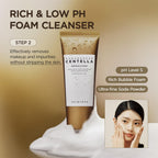 SKIN1004 Centella Double Cleansing Duo, Cleansing Oil 6.76 fl.oz & Ampoule Foam Cleanser 4.23 fl.oz, Korean Gentle Face Cleanser Gift Set, Makeup Remover with Madagascar Centella, Korean Skincare