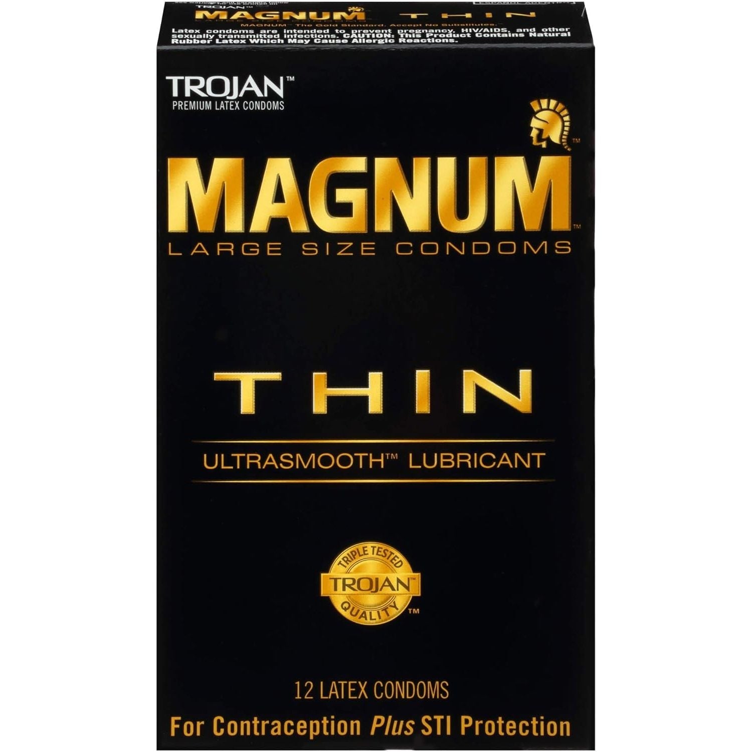 Buy now Trojan Magnum Thin Large Size Lubricated Condoms - 12 Count (Pack of 1) Default at indiglob india