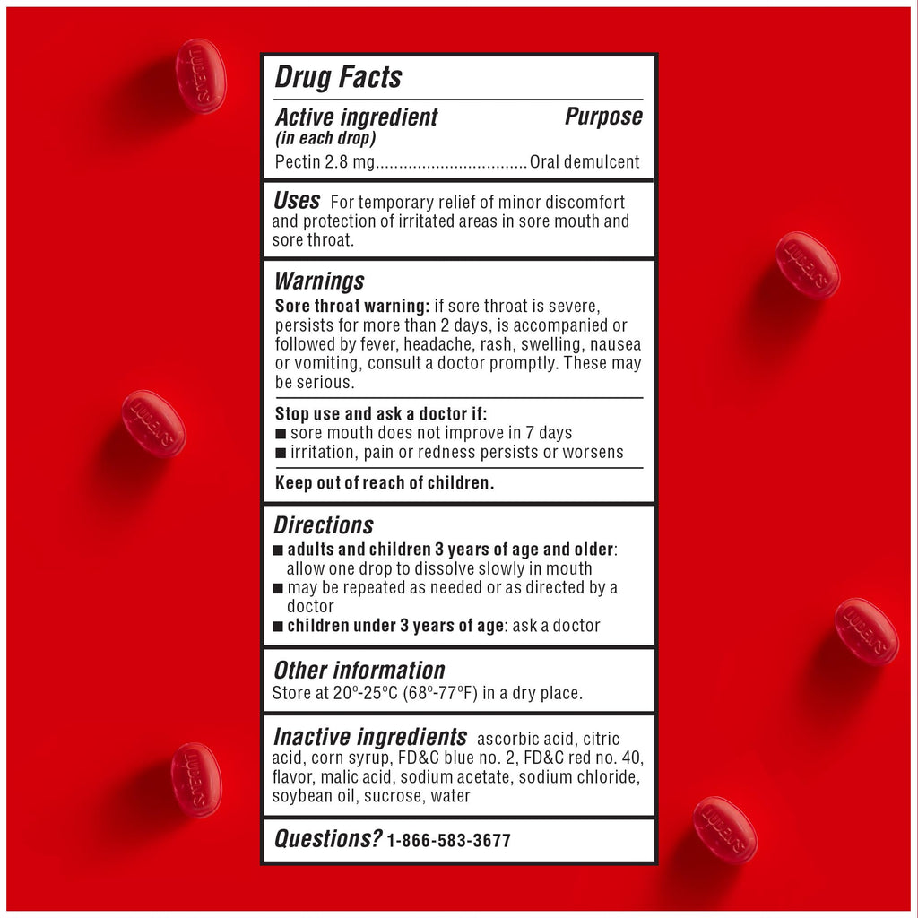 Buy now Luden's Sore Throat Relief Lozenges for Minor Everyday Irritation & Dry Mouth, Wild Cherry Flavored Drops, 90 Count at indiglob india