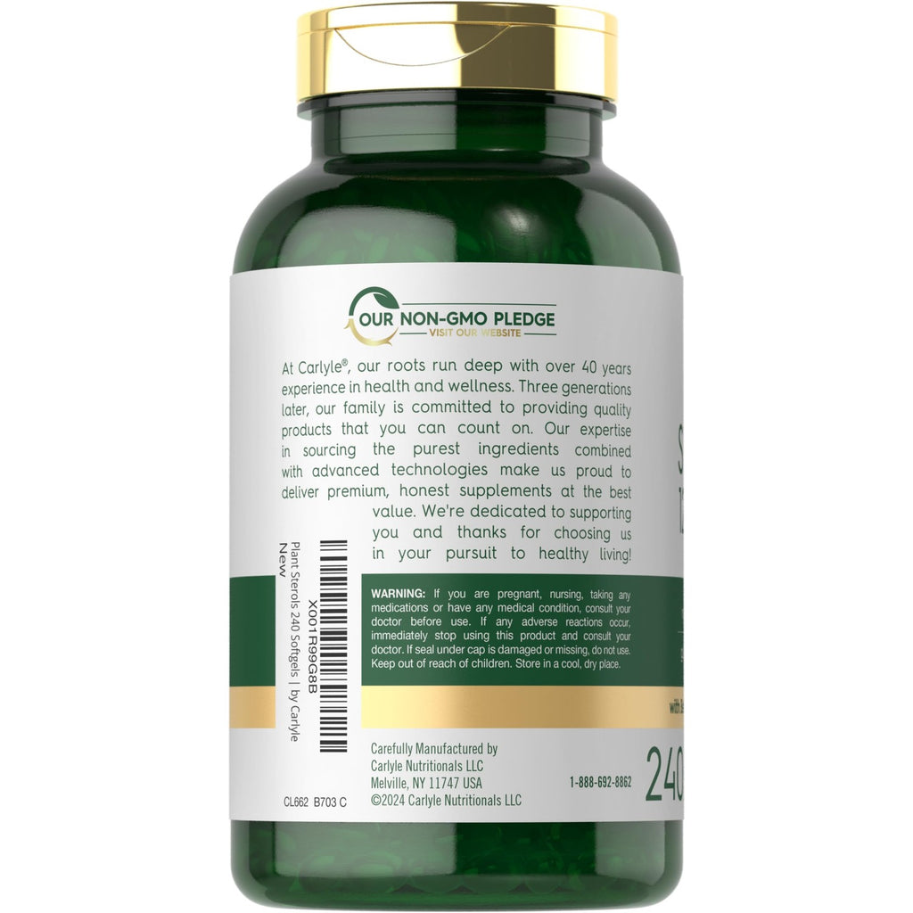 Carlyle Plant Sterols 1200 mg | 240 Ultra Potent Softgel Capsules
