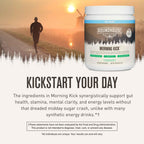 ROUNDHOUSE PROVISION Morning Kick Greens Powder, Watermelon Mint, 3 Pack | Greens Superfood Powder for Gut Health, Sugar Free, Caffeine Free, Ashwagandha, Collagen Peptides, Probiotics, Chuck Norris