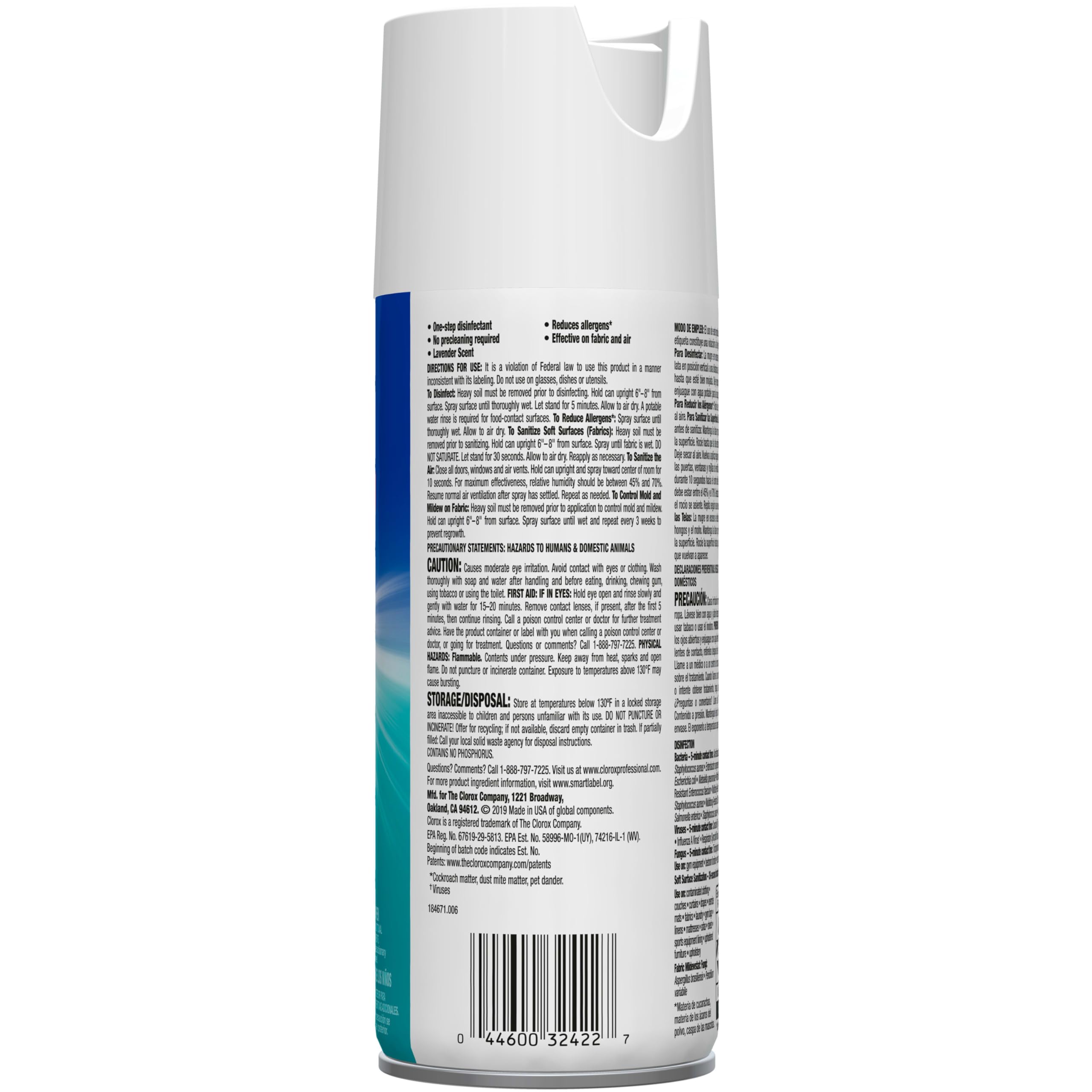 Buy now Clorox Fabric Sanitizer Aerosol Spray, Lavender Scent 14 Ounces at indiglob india
