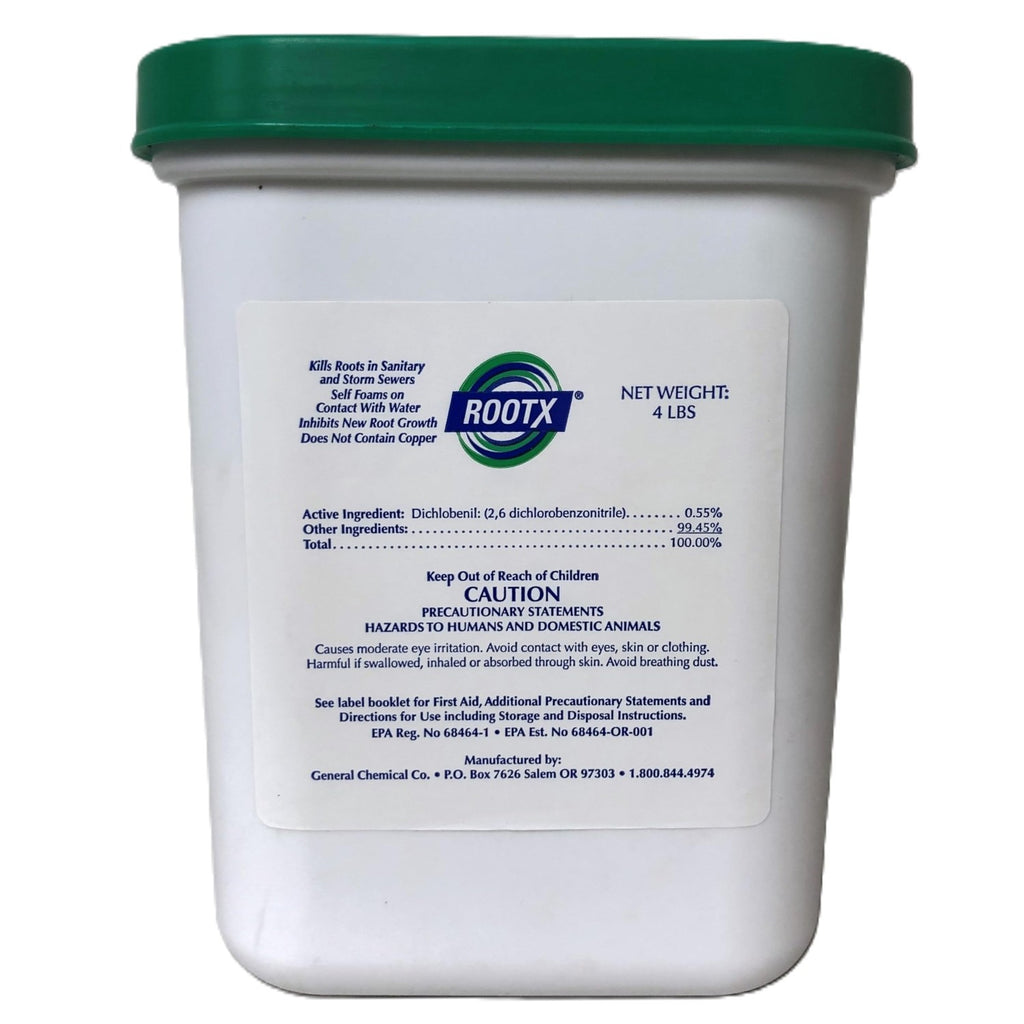 ROOTX - 4LB. JAR with Funnel/APPLICATOR Foaming Root Control for Sewer Lines and Septic Systems