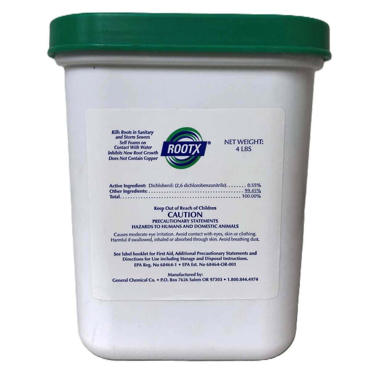 ROOTX - 4LB. JAR with Funnel/APPLICATOR Foaming Root Control for Sewer Lines and Septic Systems