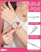 4 PCS Bracelet Helper Tool, Quick Release Fastener Helpers Tool Hooks for Necklace, Jewelry, Watch, Portable Bracelet Assistance Tool to Put on Yourself, Clip, Clasp Helper with Non-Slip Rubber Tips.