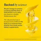 Ritual Vegan Omega 3 Supplement - DHA and EPA - 30 Capsules - 30 Servings | Science-Backed Dose of DHA and EPA - Bioavailable Omega-3 from Algae Oil - Brain, Heart, and Eye Health Support** - Citrus
