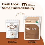 Micro Ingredients Organic MCT Oil Powder with Prebiotic Fiber, 1 lb (16 oz) | C8 & C10 MCT Oil for Coffee Creamer. 45 Servings. Unflavored. Keto & Vegan Friendly, Non-GMO, Gluten Free.