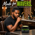 Veeta Superior Natural Wave Grease, Wave Butter and Wave Pomade for Men's 360 Waves, Non Greasy Shea and Tangerine Wave Cream Hair Moisturizer for Black Men, Defining Wave Formula for Wolfing, 4 oz