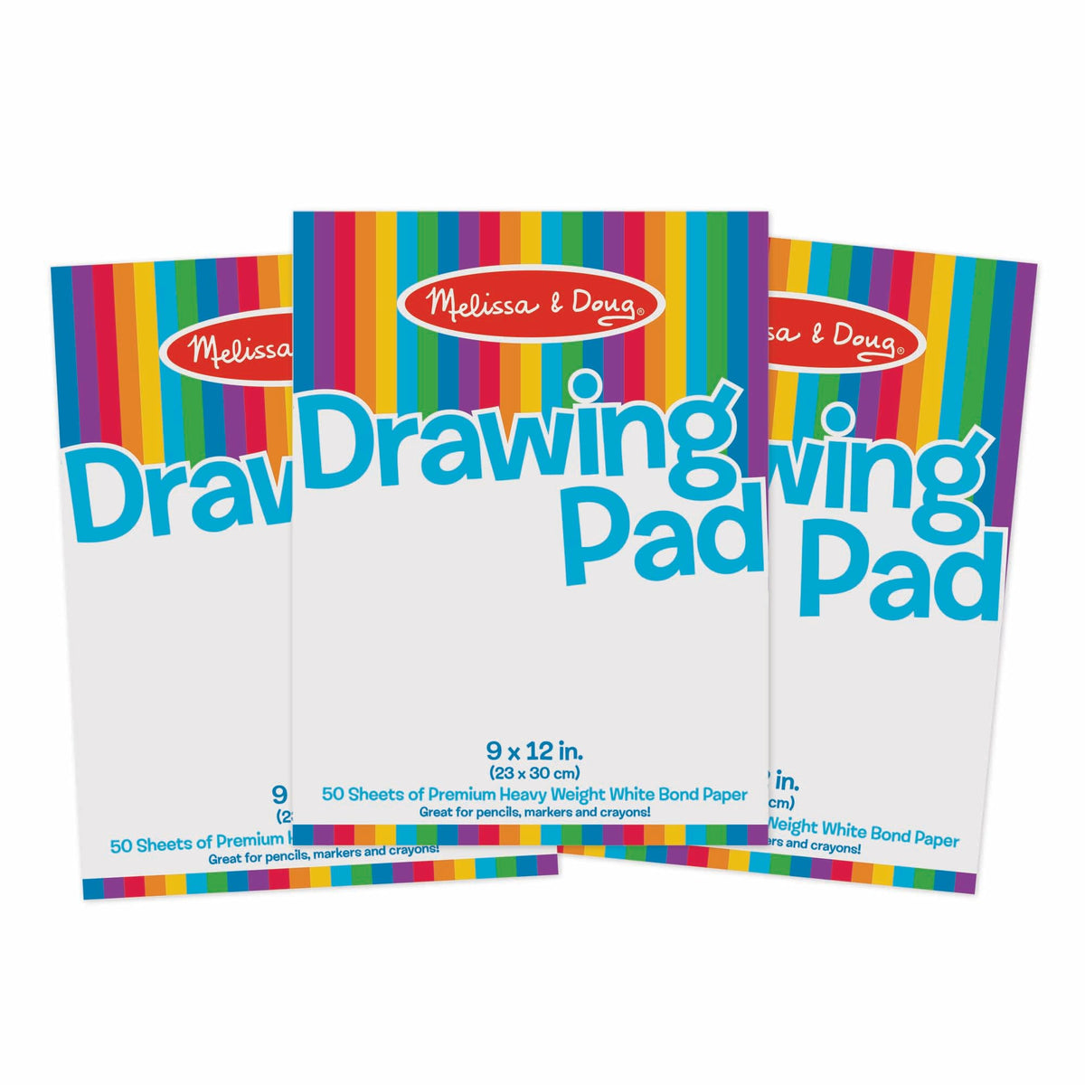 Melissa & Doug 9x12 Drawing Paper Pad 3-Pack