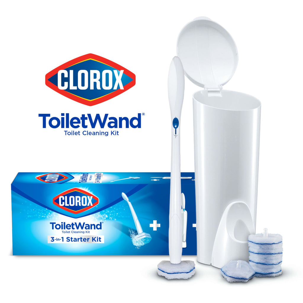 Buy now CLOROX ToiletWand Toilet Bowl Cleaner- Toilet Brush, Storage Caddy and 16 Disinfecting Refill Heads at indiglob india