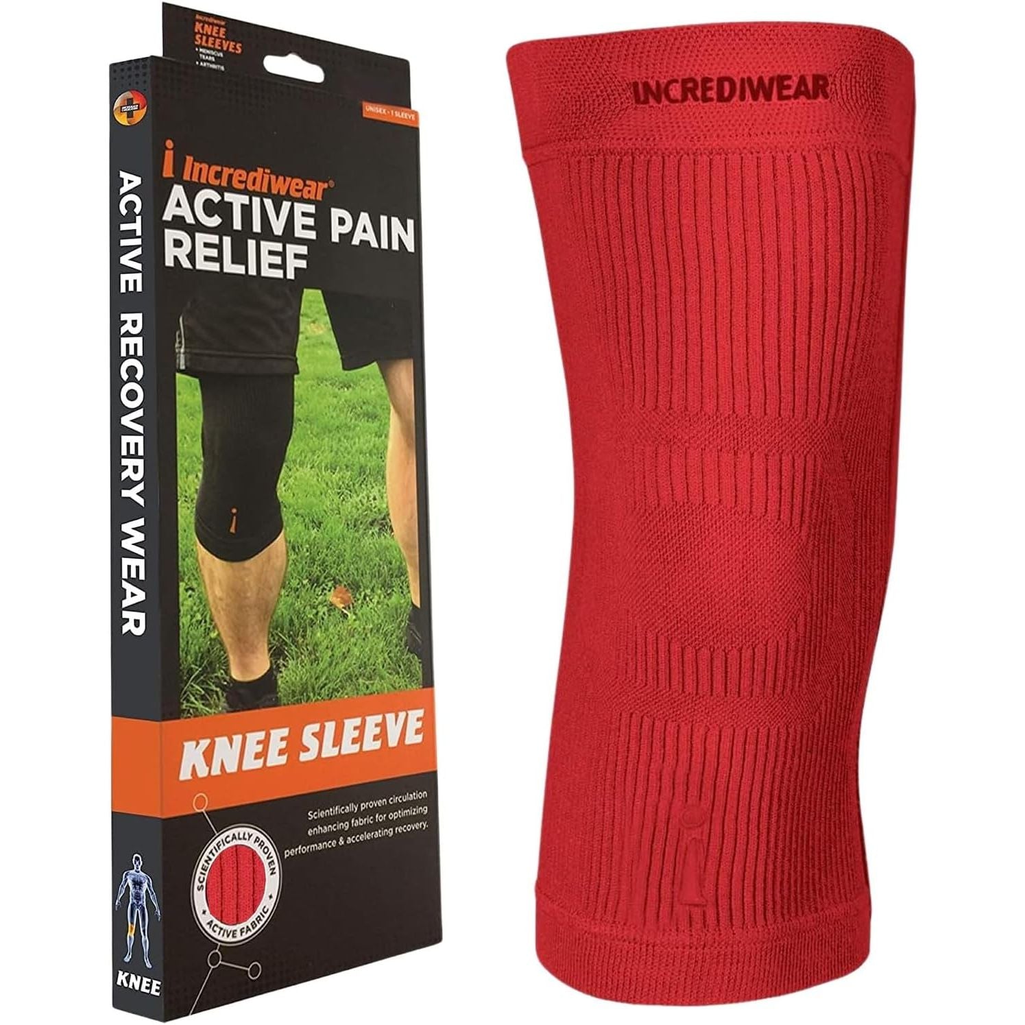 Buy now Incrediwear Knee Sleeve â€“ Knee Braces for Knee Pain, Joint Pain Relief, Swelling, Inflammation Relief, and Circulation, Knee Support for Women and Men Medium Red at indiglob india
