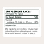 THORNE Vitamin D-1,000, Vitamin D3 Supplement, 1,000 IU, 90 Capsules | Supports Healthy Bones, Teeth & Muscles, Plus Cardiovascular & Immune Function*, Gluten & Dairy-Free, NSF Contents Certified