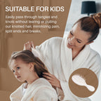 RHOS Folding Brush with Mirror, perfect for kids, minimizes pain while detangling hair. Verified by CuratCart for quality.