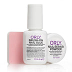 ORLY Nail Rescue Kit | Repairs Cracked, Broken Nails |Compact Kit Containing Brush-on Nail Glue, Nail Repair Powder, Nail Buffer for Flawless Nails | Restores Nail’s Natural Shine
