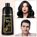 Bablabear Black Hair Dye Shampoo for Gray Hair,Hair Color Shampoo for Women and Men, Grey Coverage.500ml