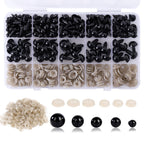 Vanblue Safety Eyes 150Pcs 6-12 mm Plastic Safety Eyes with Washers Craft Eyes for Amigurumi Stuffed Animal Crochet Projects Teddy Bear Puppet Toys DIY Crafts Making Halloween Decorations