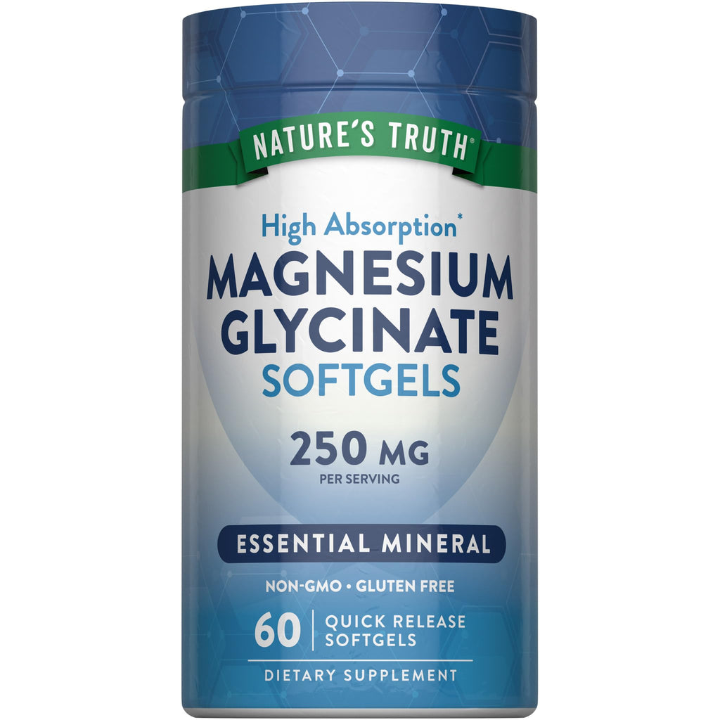 Nature's Truth Magnesium Glycinate Softgels | 250mg | 60 Pills