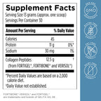Designs for Health Whole Body Collagen Powder - Hydrolyzed Collagen Peptides Powder for Healthy Skin & Hair, Joint + Bone Health - Fortigel & Verisol Collagen, Unflavored (30 Servings)