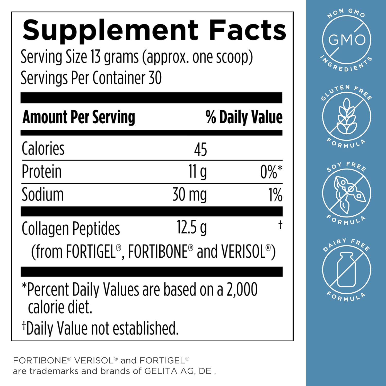 Designs for Health Whole Body Collagen Powder - Hydrolyzed Collagen Peptides Powder for Healthy Skin & Hair, Joint + Bone Health - Fortigel & Verisol Collagen, Unflavored (30 Servings)