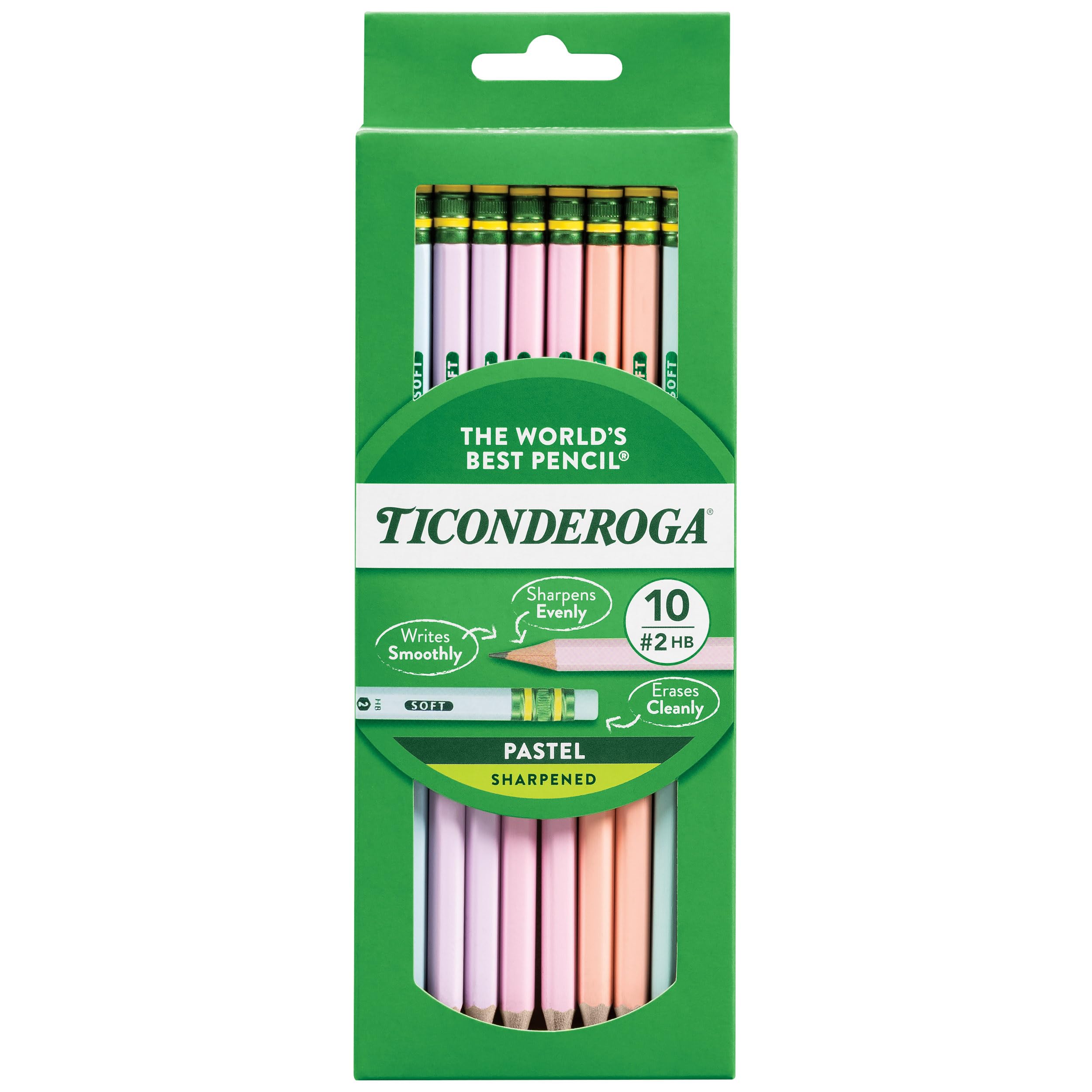 Buy now Ticonderoga Wood-Cased Pencils, Pre-Sharpened, #2 HB Soft, Neon Colors, 10 Count 1 10 Count Pastel at indiglob india
