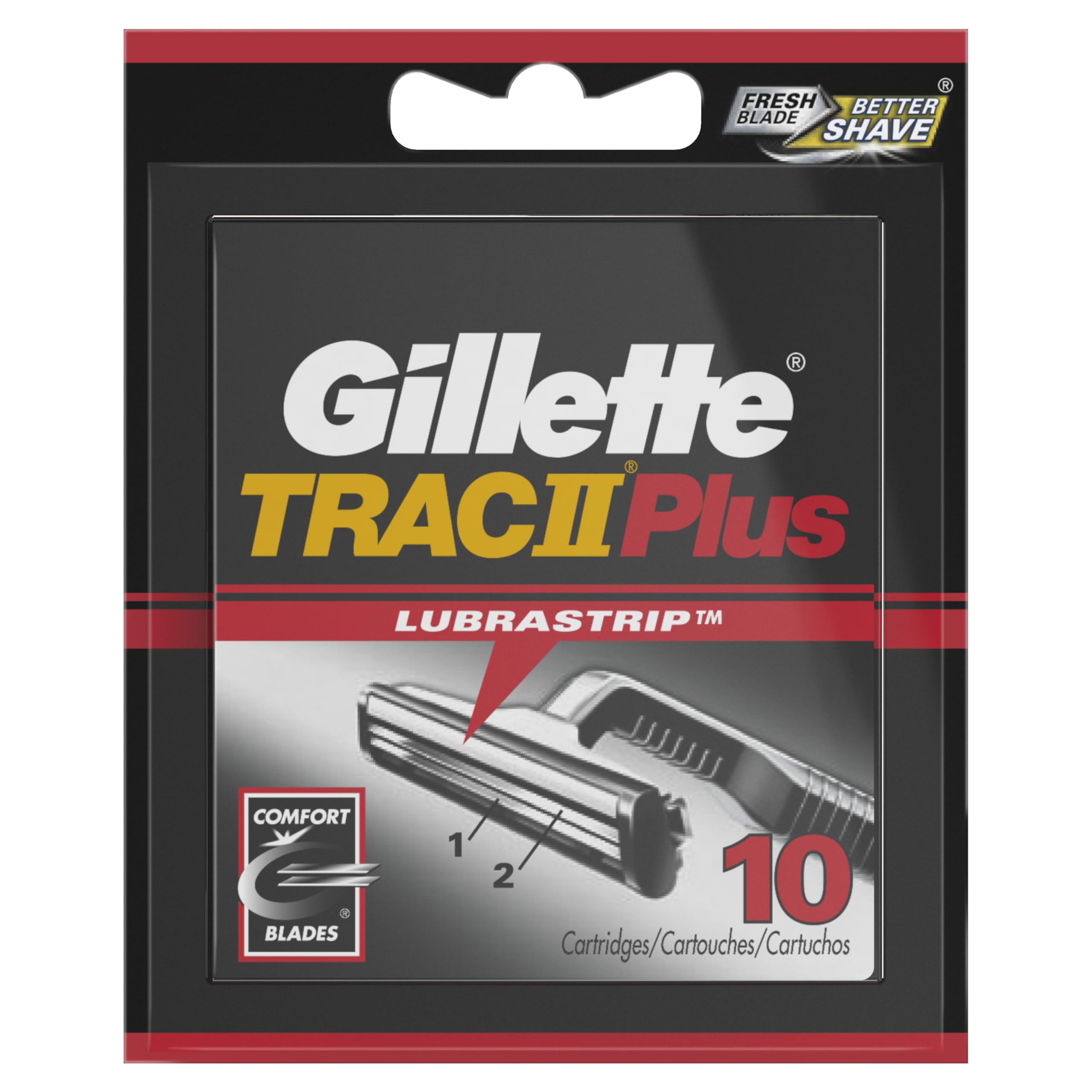 Buy now Gillette TRAC II Plus Mens Razor Blade Refills, 10 Count, Delivers a Clean, Close Shave at indiglob india