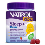 Natrol Kids Melatonin 1 mg Sleep Gummies, Sleep+ Calm, Strawberry, 60 Count