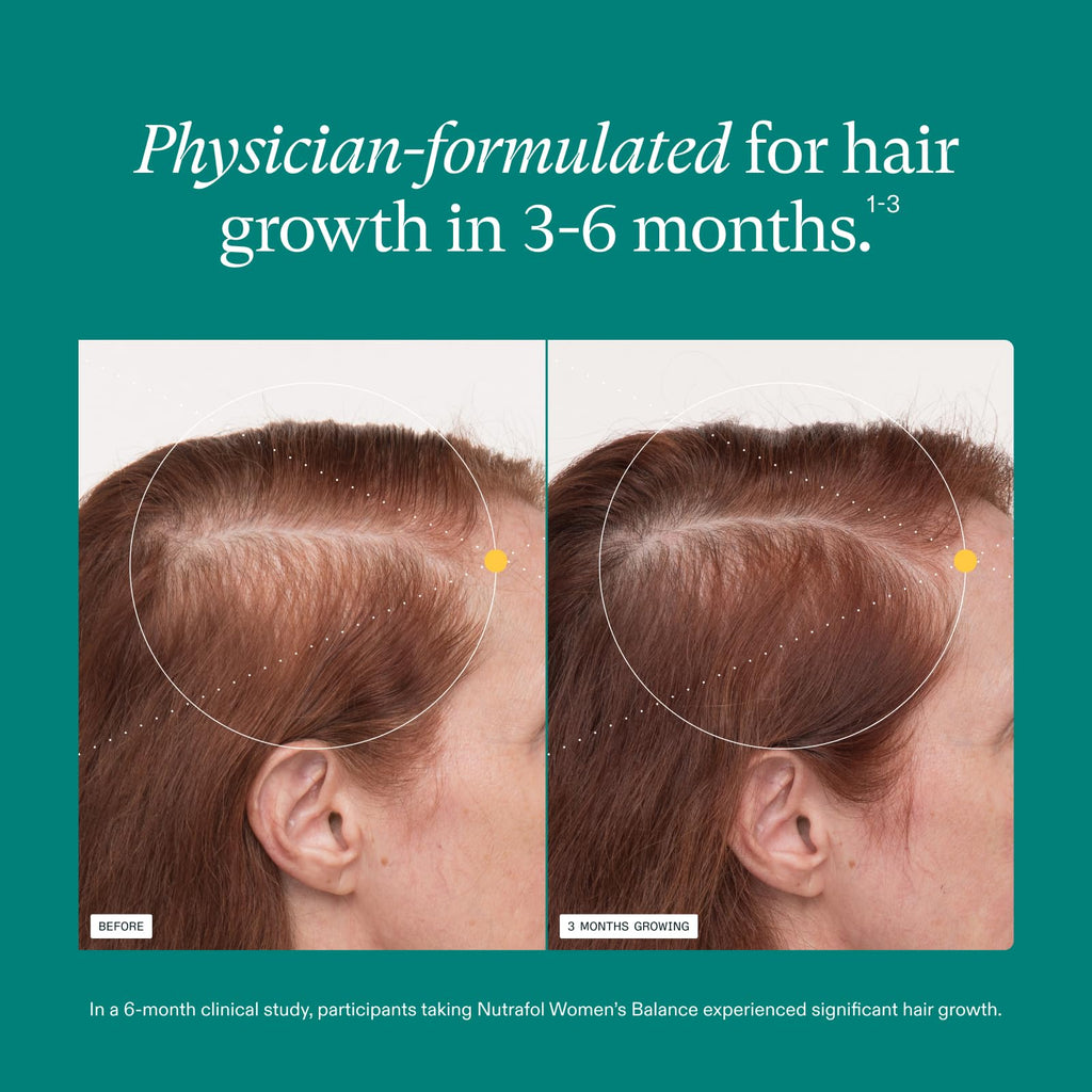 Nutrafol Women's Balance Hair Growth Supplements, Age 45+, 1-Month Pouch | #1 Dermatologist-Recommended Hair Growth Supplement Brand, Clinically Tested for Visibly Thicker Hair and Scalp Coverage