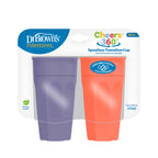 Dr. Brown's Milestones Cheers360 Spoutless Cup, Coral and Purple, 2-Pack