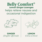 Traditional Medicinals Organic, Belly Comfort Lozenges, Lemon Ginger - Supports Nausea Relief and Occasional Indigestion - Non-GMO, Stimulant-Free - 30 Individually Wrapped Lozenges