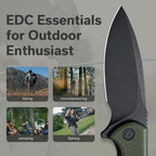 CIVIVI Mini Praxis Folding Pocket Knife, 2.98" D2 Steel Blade, OD Green