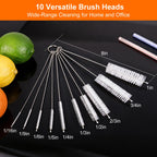 Long Straw Cleaner Brush 10-Pack, 8 Inch Straw Cleaning Brushes