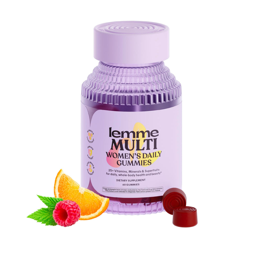 Lemme Multi Gummies, Daily Nutritional Support 30-Day Supply | Daily Nutritional Support with Vitamins A, C, D, E, Biotin, Folic Acid, Zinc & Inositol, Bone, Brain, Skin & Immune Health
