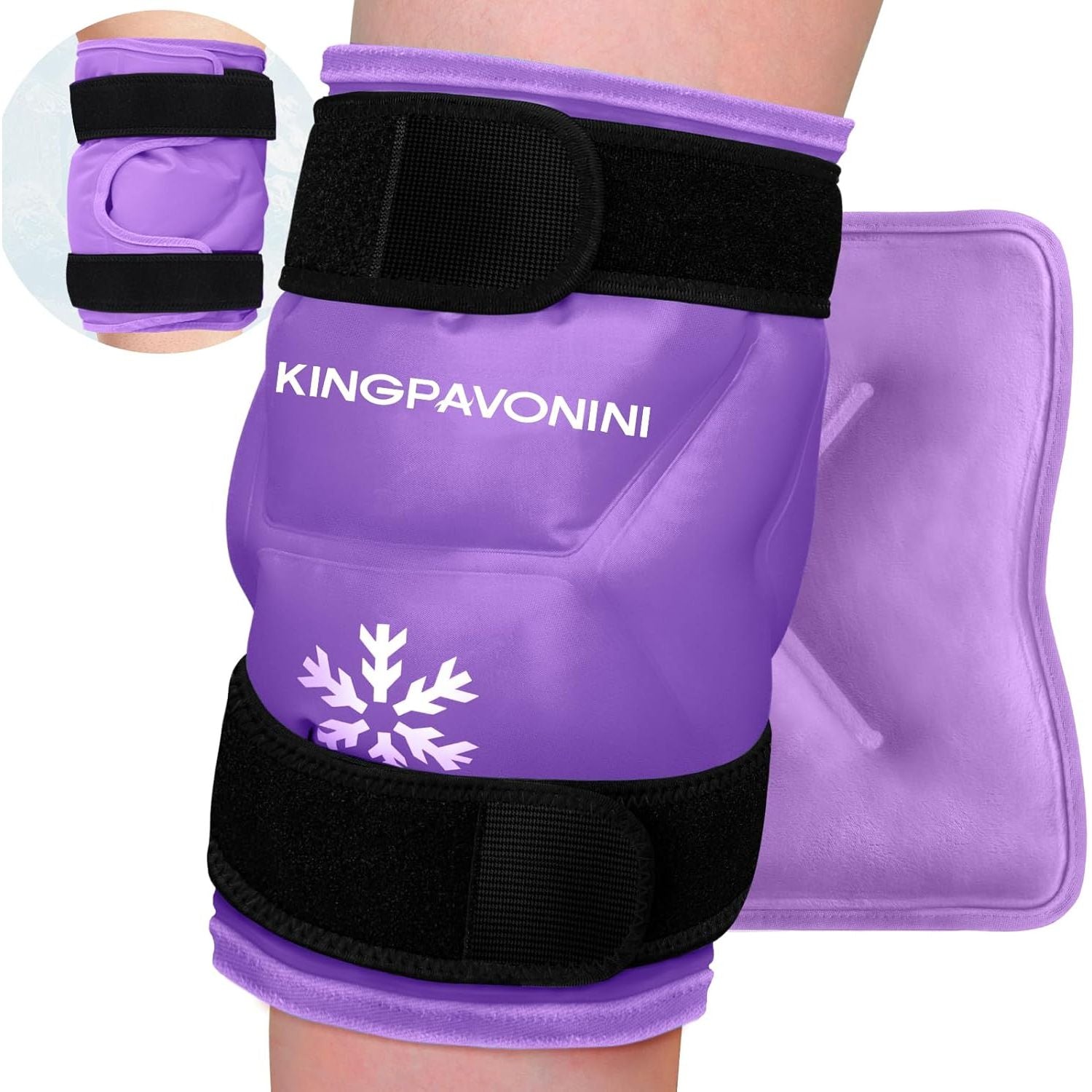 Buy now XXL Knee Ice Pack Wrap Around Entire Knee After Surgery, Reusable Gel Pack for Injuries, Large Ice Pack for Pain Relief, Swelling, Surgery, Sports Injuries, 1 Pack Purple 2 at indiglob india