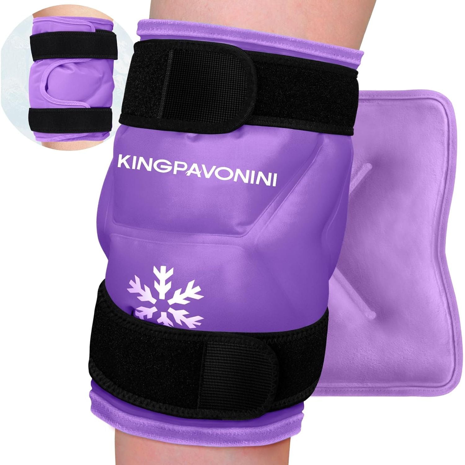 Buy now XXL Knee Ice Pack Wrap Around Entire Knee After Surgery, Reusable Gel Pack for Injuries, Large Ice Pack for Pain Relief, Swelling, Surgery, Sports Injuries, 1 Pack Purple 1 at indiglob india