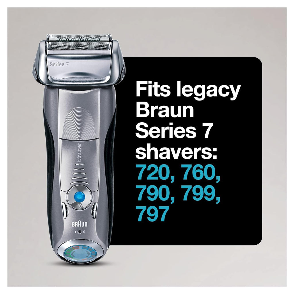 Braun Series 7 70S Electric Shaver Head Replacement Cassette – Silver | Foil and cutter set, fits select electric models, designed for a closer shave
