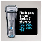 Braun Series 7 70S Electric Shaver Head Replacement Cassette – Silver | Foil and cutter set, fits select electric models, designed for a closer shave