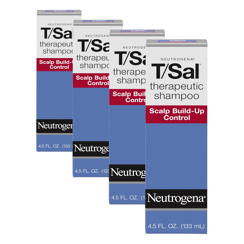 Neutrogena T/Sal Therapeutic Dandruff Shampoo, Scalp Build-Up Control, 3% Salicylic Acid,Psoriasis Treatment, Seborrheic Dermatitis Shampoo, Clears Flakes, Fragrance Free, 4.5 fl oz