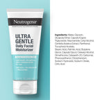 Neutrogena Ultra Gentle Daily Face Moisturizer, Fragrance-Free, 3.4 fl. oz | Suitable for Sensitive Skin, Vitamin B3, Pro-Vitamin B5, Vitamin E, Hydrating Moisturizer