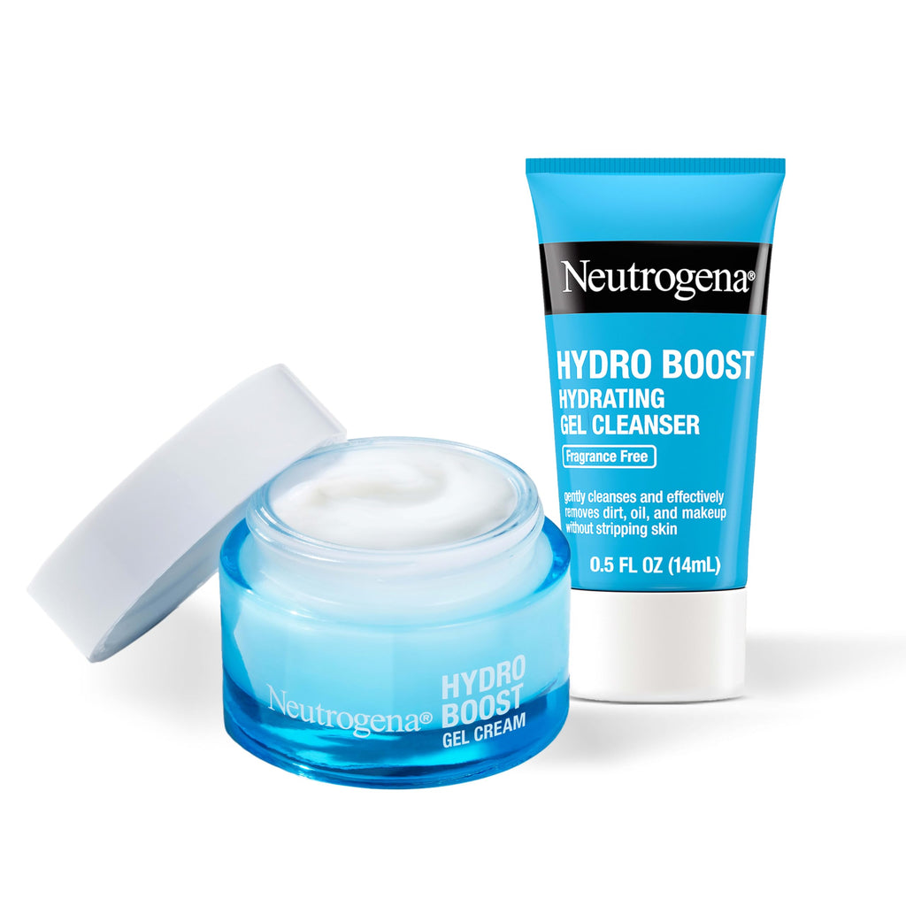 Neutrogena Hydro Boost Hydrating Gel Cream Face Moisturizer, 0.5 fl oz | For Sensitive Skin, Hydrating Gel Cream, Alcohol and Fragrance Free, Hyaluronic Acid, Daily Hydration Routine