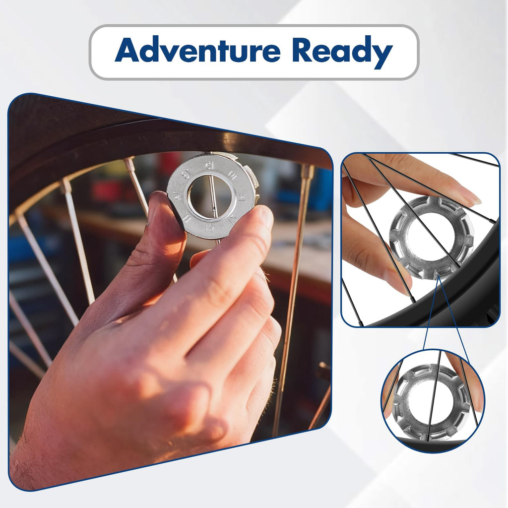 Spoke Wrench, Spoke Rim Tool Set With Storage Bag