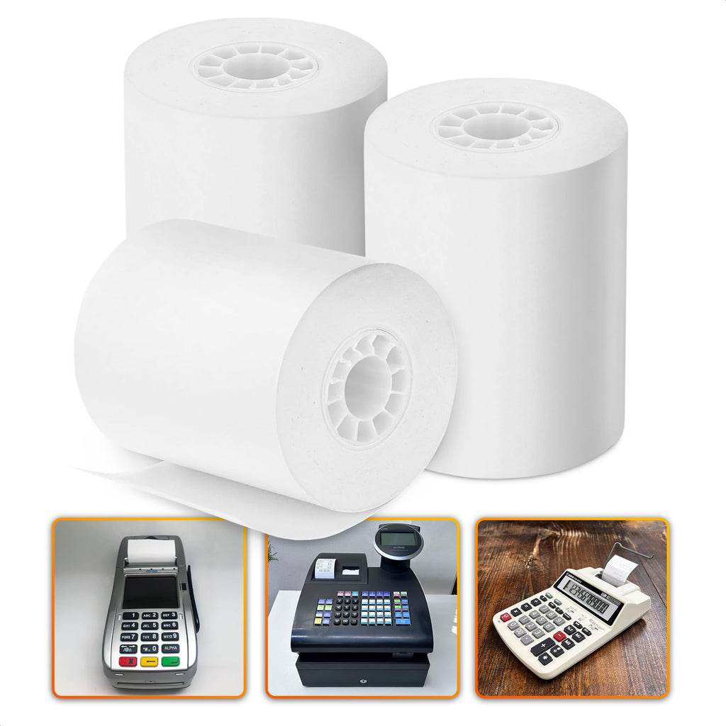 Calculator Tape Rolls, Adding Machine Tape 2 1/4 In x 85 ft, 3 Pack