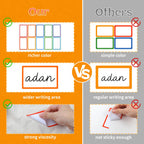 Utron 500Pcs Name Labels, 3.5x2.25 inch Blank Nametags, Sticky Name Tags for Whiteboards Locker Fridge School Office Home 10 Colors