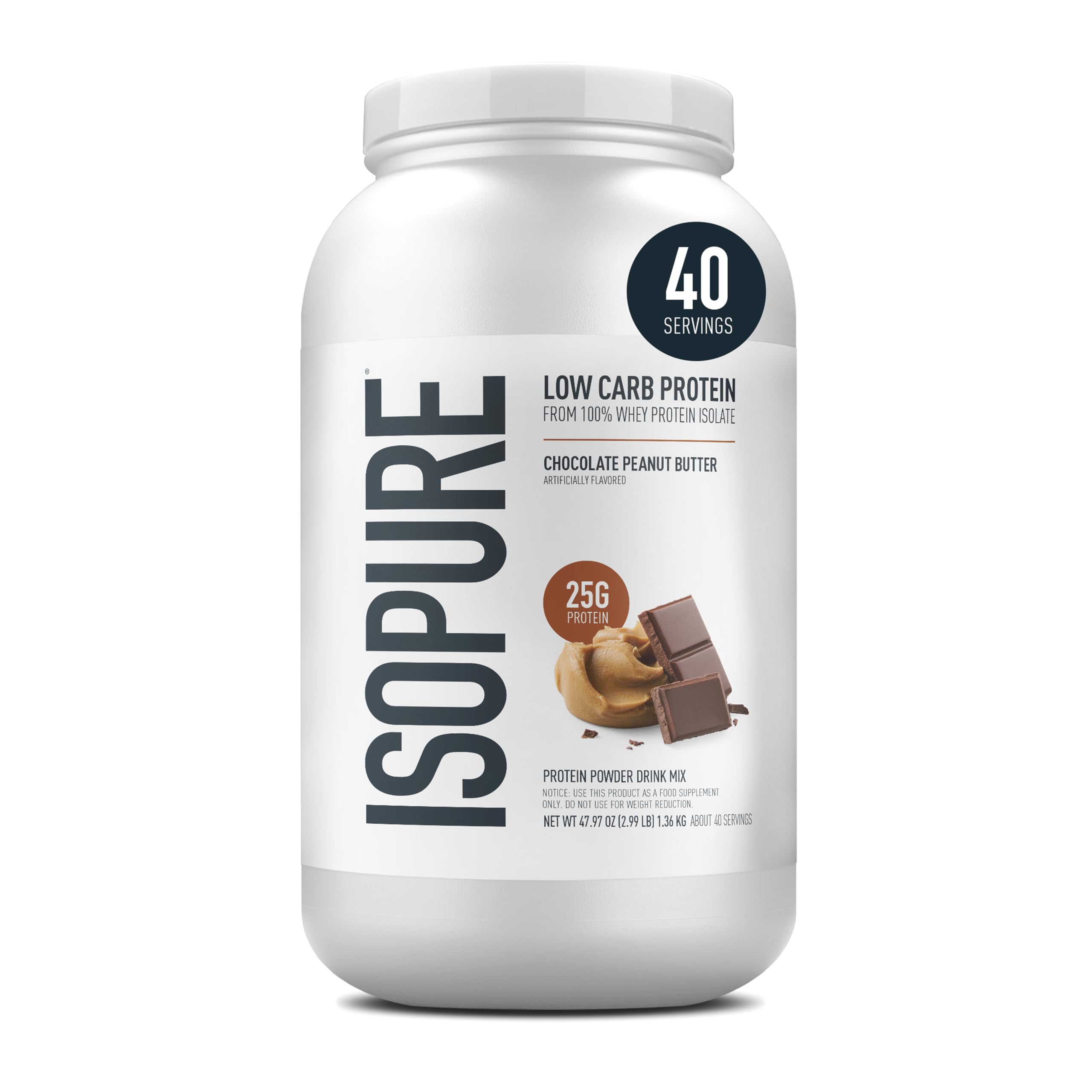 Buy now Isopure Zero Carb 100% Pure Whey Isolate Protein Powder, Lactose Free, Gluten Free, with Vitamins, Creamy Vanilla, 25g Protein Per Serving, 1 Lb, 15 Servings (Packaging May Vary) Chocolate Peanut Butter 3 Pound (Pack of 1) at indiglob india