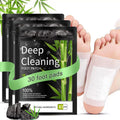 Foot Pads (30 Pack), Deep Cleansing Foot Patches with Bamboo Vinegar & Ginger for Foot Care, Relieve Stress, Improve Sleep and Relaxation