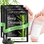 Foot Pads (30 Pack), Deep Cleansing Foot Patches with Bamboo Vinegar & Ginger for Foot Care, Relieve Stress, Improve Sleep and Relaxation